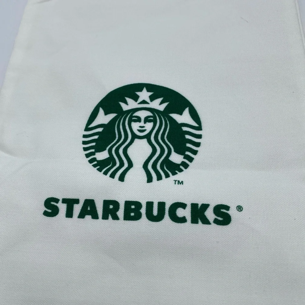Starbucks Dust Bags 25 Years Thailand Mint Green & White Bag Canvas
